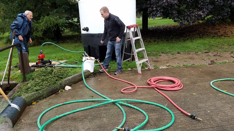 Setting up hoses